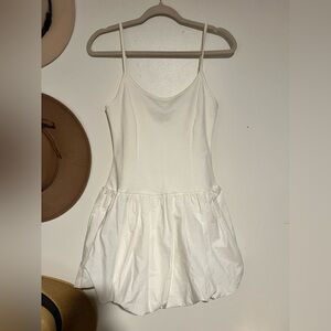 Casual White Bubble Dress